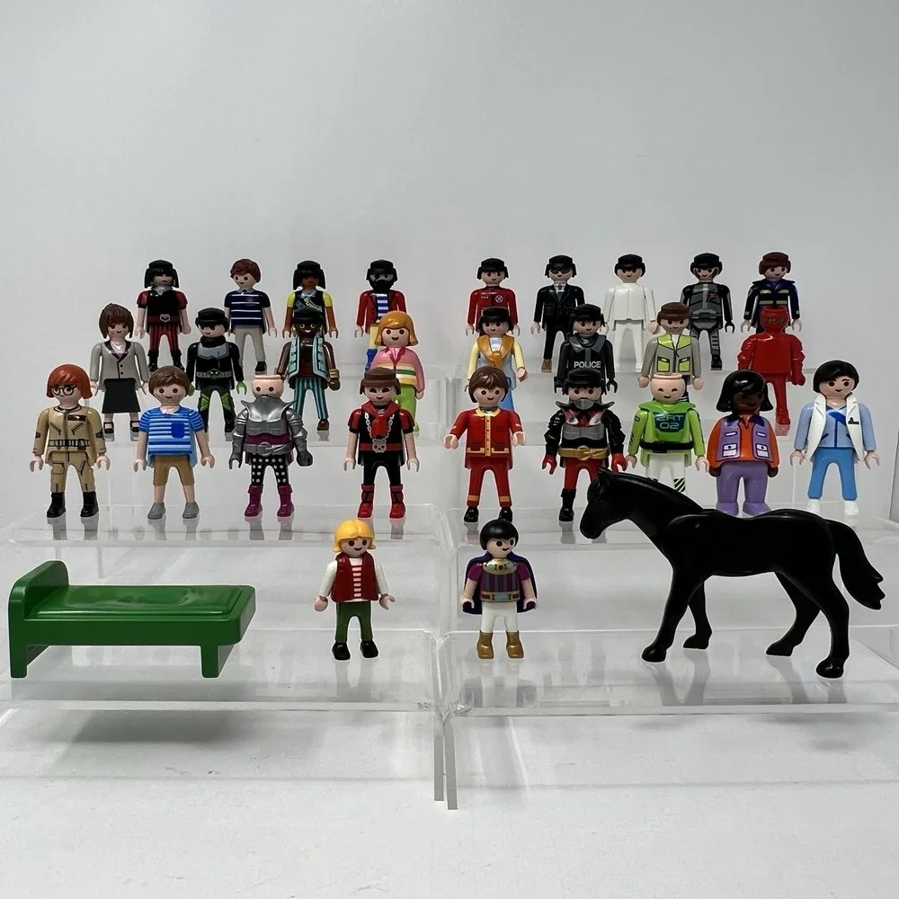 Playmobil Figures Pirate Cops Surfer Dragon Rider Horse People Kids Toy Set lot‎